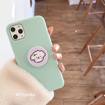 Korean mint green illustration dog iphone7 8plus mobile phone case Apple xr xs 11promax xr set