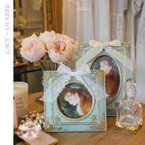 Home vintage European French resin wall-mounted table decorative ornaments hanging wall picture frame photo frame combination photo frame