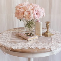 Imported French light luxury fairy beauty vintage lace embroidery LACESHABBY cover towel fabric placemat dustproof tablecloth