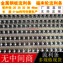 Fuling wheel metal flow strip bearing wheel steel plate flow bar Mini Roller roller slideway assembly line