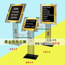 Black diamond sign advertising sign Hotel welcome sign Lobby guide sign Stainless steel sign Titanium water sign