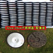 One meter fence telescopic railing base Stainless steel indicator base diameter 320 350 zinc iron base