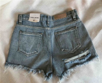 ins Street slap wind butt hole side open Fork High waist denim shorts women hot pants tide