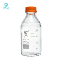 High borosilicate silk bottle 1000ml blue cap graduated thread mouth reagent bottle specifications complete