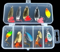 Luja sequin suit composite rotating colored bright sheet Bait False Bait Bionic hard bait Mouth white striped bass Bass Teething