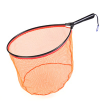 Portable Luya copy net hanging glue anti-hanging fly fishing hand copy net fly fishing short fishing fishing net single section triangle copy net