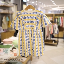 Direct mail BLUEDOG Korea blue dog big boy 2021 summer yellow dress 21235-403-50