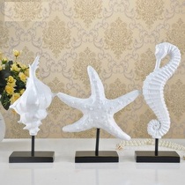Ornaments Mediterranean style decorations decorated with seahorse starfish new conch boutique model room shoe cabinet bay window
