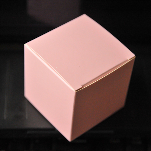 粉色6cm立方体翻盖喜糖盒子平板纸盒 加厚小商品外包装小包装盒