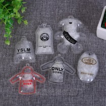 Professional customization of various shapes of down inflatable label PVC inflatable down tag clothing filled with velvet trademark