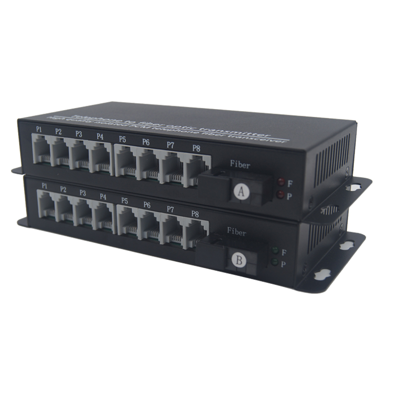 chaoke 8-channel telephone optical transceiver 8-port pcm voice telephone to fiber optic transceiver 1 pair of single fiber single mode sc
