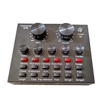 V8 dual mobile phone computer live sound card wired Bluetooth connection 12 electroacoustic sound effects simple and easy to use English version