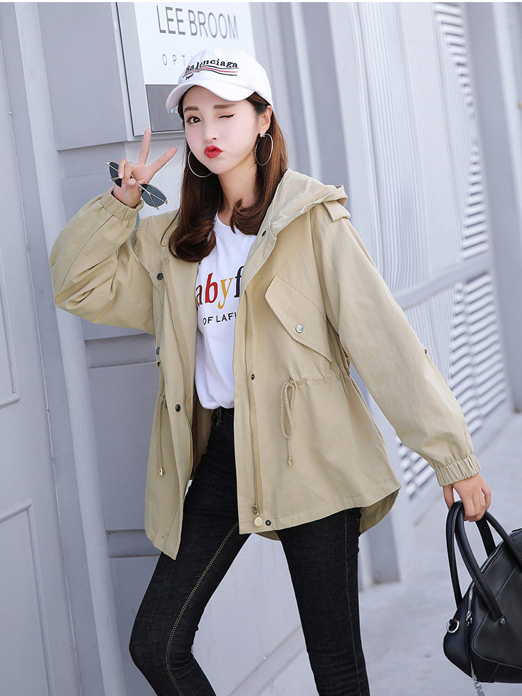 实拍风衣外套女中长款2021春秋季新款韩版休闲宽松百搭学生上衣潮