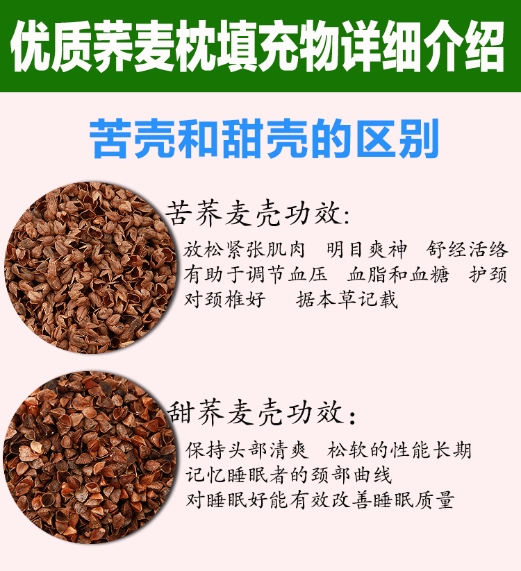 散装荞麦壳荞麦枕头枕芯填充物苦荞麦壳甜荞麦壳荞麦皮护颈椎包邮