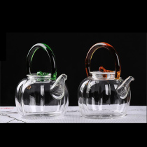 Handmade heat-resistant and high-temperature transparent glass teapot to make boiled tea beam pot Filter flower teapot electric pottery stove pot