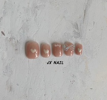 Small Red Book Meryl Sheet Finished Ice Overdraft Butterfly Knot Pearl Girl length Artisanal Phototherapy Wearable Nail Sticker