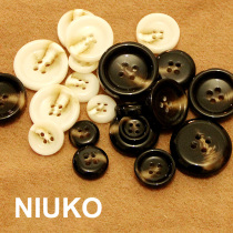NIUKO clothing accessories black and white amber tortoiseshell resin coat DIY button clothes button monopoly