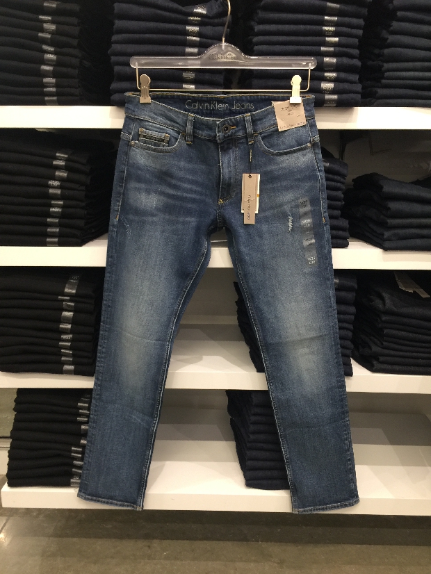 美中购物车calvinklein男士休闲牛仔裤ckjeans水洗修身直筒微弹