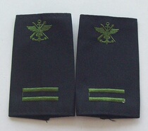 Kexin boutique: black two-bar three-bar political war soft epaulettes medal badge collar