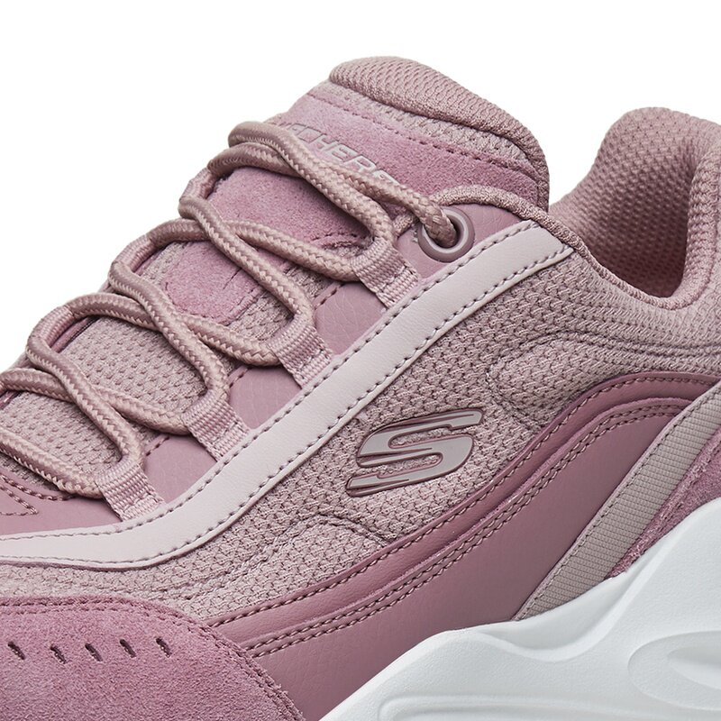 skechers/斯凯奇情侣鞋女鞋厚底熊猫鞋绑带休闲鞋运动鞋 66666229