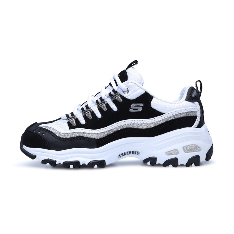 Skechers斯凯奇女鞋D'lites黑白熊猫鞋厚底松糕运动鞋老爹鞋11914 Skechers斯凯奇女鞋D'lites黑白熊猫鞋厚底松糕运动鞋老爹鞋11914