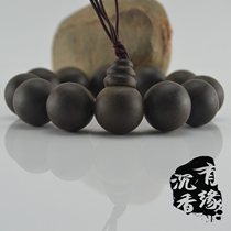 Vietnam sprouts black oil lattice natural old material water settling incense hand chain Buddha beads 12 20mm men and women Pafidelity