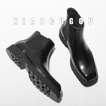 Chelsea head head bull pie Martin boots thick sole English wind and suit boots high boots autumn winter