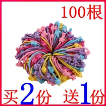 100pcs Children Rubber Strands Korean Hair Rope Girls Hair Tie Circle Leather Headband Hair Accessories