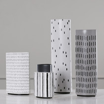 New supply Nordic creative glazed vertical straight tube simple vase table decorations hand-painted vase