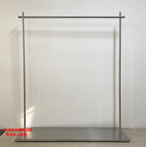 Clothing Store Rack Rack Display Rack Floor Type Stainless Steel Silver Color Side Hanging Hanger Brief Mid Island Shelf Shelf
