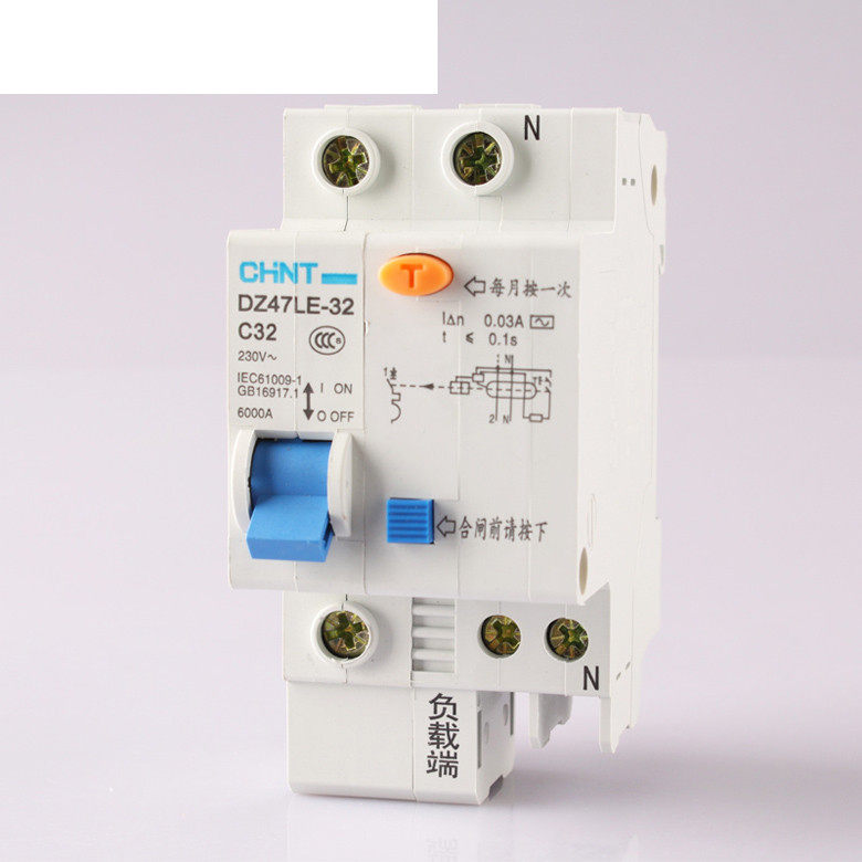 正泰漏电开关 空气开关漏电保护器 dz47le 1p 32a 触电断路器 c32