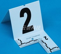 Three-fold plastic materia license plate of physical evidence signs cards