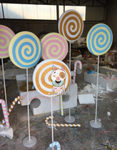 Foam Sculpture Props Festive Christmas Wave Plate Candy Candy Bar Candy Shop Windows Mall Display Hem
