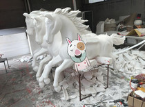 Foam Sculpture white Horse White Dragon Horse Unicorn Golden Horse Fly Marina Wedding Mall Dance Beauty and Beauty Chen shop window Christmas