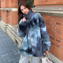 Lamb coat womens autumn and winter fur one 2021 New plus velvet thickened fashion Korean version loose winter