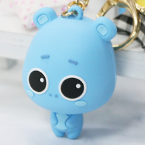 Consumer Music Key Chain key pendant female male cute doll car Bag Mens bag ins Net red hanging ornaments