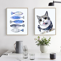 diy decompression filling color digital oil painting oil color painting drawing room cartoon kitty animal modern Nordic INS decorative painting