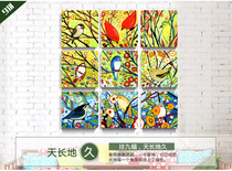 Auspicious Flowers Bird DIY Digital Oil Painting New Chinese Style Modern Living Room Genguan Aisle Oil Color Decoration Painting Simple And Good Painting