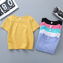 2021 new spring childrens short-sleeved t-shirt cotton half-sleeve girls t-shirt boys short-sleeved childrens clothing summer base shirt tide