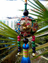 Double-sided embroidered pendant Bag pendant Mobile phone pendant Ethnic style multi-purpose pendant Car pendant Ethnic minority pendant