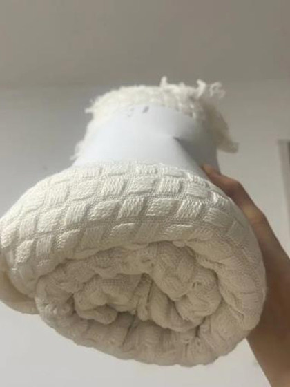 Ikea Hornma 캐주얼 담요, 회색 흰색, 130x170 에어컨 담요 소파 담요 간단한 덮개 담요 Ikea Hornma 캐주얼 담요, 회색 흰색, 130x170 에어컨 담요 소파 담요 간단한 덮개 담요
