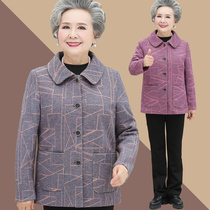 Middle-aged and elderly spring female jacket 60 years old 70 grandma autumn and winter jacket old man mother spring and autumn clothes old lady