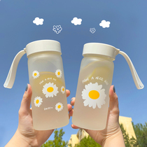 Net red water cup female glass simple fresh cute portable creative trendy forest ins girl cup