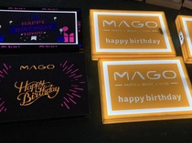 Bar luminous birthday Birthday Guest nightclub KTV Birthday Guest Table Cards busyard Props Cake Machine Black Card Directors