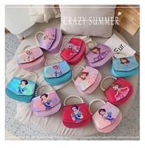 Little girl slanted satchel child baby cute fashion ice and snow chic edge Aisha Snow White Zero wallet girl tide