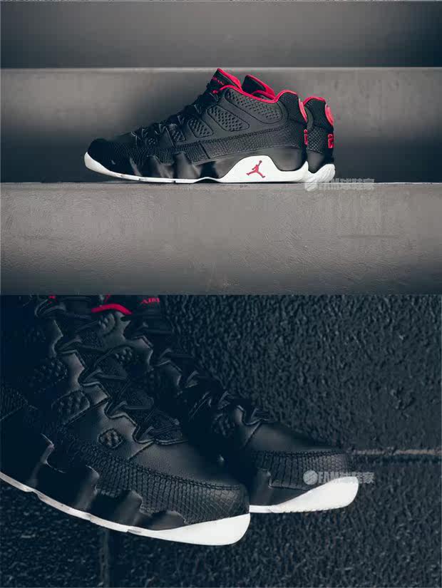 球鞋家 air jordan 9 low "bred" aj9 黑红 832822-001