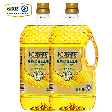 长寿花金胚精榨玉米油金胚芽玉米油1.5L*2瓶[30元优惠券]-寻折猪