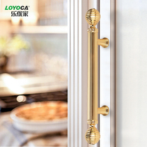 European light luxury gold crystal handle with diamond wardrobe door handle high-end modern cabinet drawer single hole