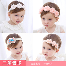 Korean fashion little girl hair belt baby bow crown headdress baby photo hair accessories 3-36 months