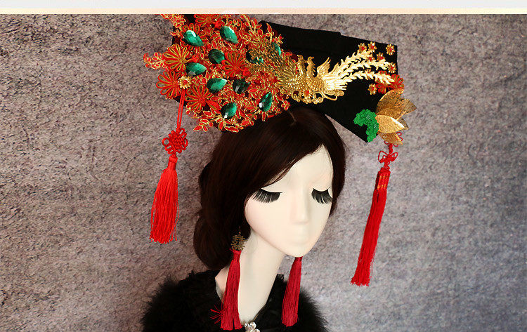 古装头饰清朝旗头拉翅流苏 后宫甄嬛传孙俪 皇后发饰品电视剧影视